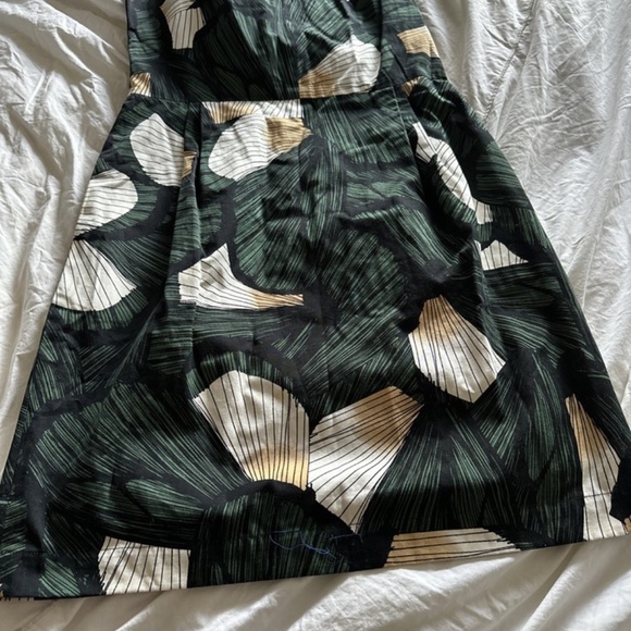 Maria Bonita Extra Lined Pleated Green Dress Keyhole Back Cutout - Picture 2 of 7